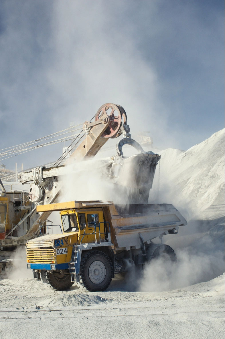 At a mine